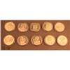 Image 2 : Lot of ten one Troy ounce rounds with historic  scenes and people including Edward VI, Elizabeth  I,