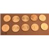 Image 2 : Lot of ten Mexican one Troy ounce rounds, six  dated 1979 and four dated 1980 in circulated very  go