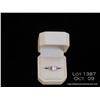 Image 1 : High quality 10 karat white gold ladies three  stone design ring set with a nice combination of  aqu