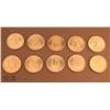 Image 1 : Lot of ten Mexican one Troy ounce rounds, six  dated 1979 and four dated 1980 in circulated very  go