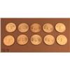 Image 2 : Lot of ten Mexican one Troy ounce rounds, six  dated 1979 and four dated 1980 in circulated very  go