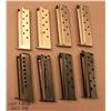 Image 1 : Lot of 8 semi-auto pistol magazines including 5  Colt MK IV  Series 80 .38 Super magazines, one  add