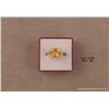 Image 1 : Wonderful 14 karat yellow gold ladies handmade  ring set with a nice center citrine weighing  approx