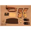 Image 1 : Unique lot of WW II items including a set of dog  tags, a pocket compass, an Air Medal, complete  wi