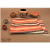 Image 2 : Lot of five misc. pieces of Native American  pottery including a painted dish signed “Deldrick  & Lo