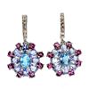 Image 1 : Natural Swiss Topaz Tanzanite Sapphire Earrings