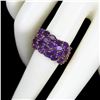 Image 3 : Natural  Amethyst Rhodolite Chrome Diopside Ring