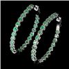 Image 2 : Natural Untreated Colombian Emerald Earrings