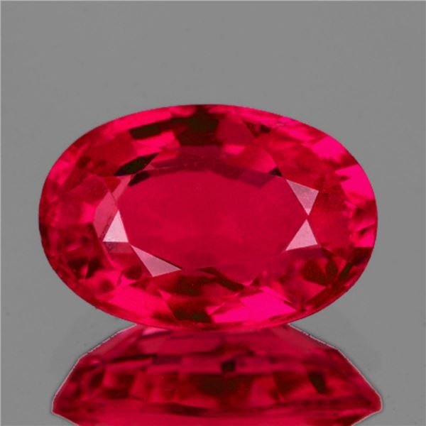 Natural Red Mozambique Ruby 3.07 Cts  {VVS}