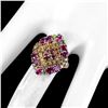Image 3 : Natural  Rhodolite Garnet & Sapphire Ring