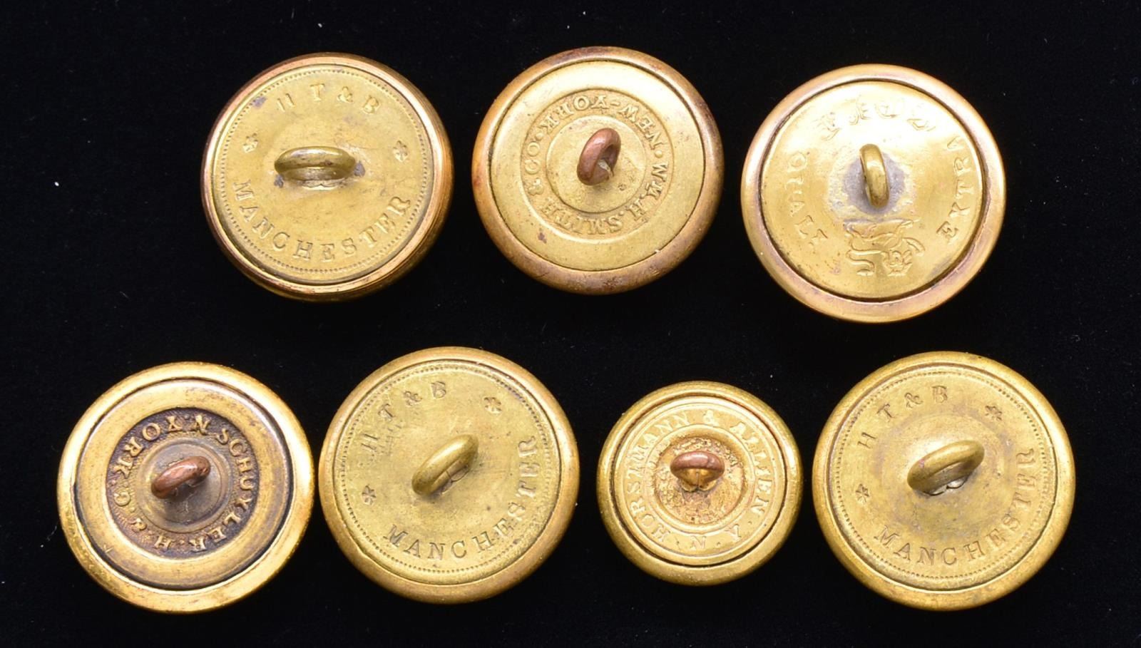 Carolean Button 7 CIVIL WAR PERIOD SOUTH CAROLINA BUTTONS.