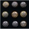 Image 1 : 9 CIVIL WAR PERIOD GOODYEAR’S HARD RUBBER BUTTONS.