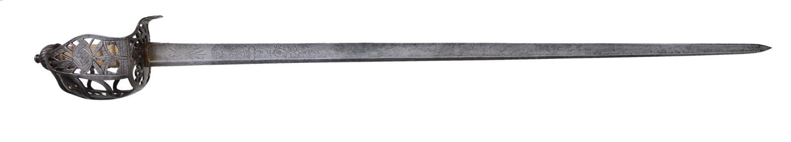 Early Backsword EARLY ENGLISH BASKET HILTED BACKSWORD.