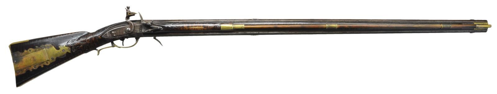 JP BECK SWIVEL BREECH FLINTLOCK RIFLE.