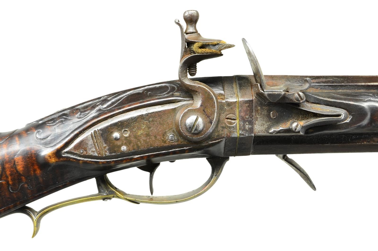JP BECK SWIVEL BREECH FLINTLOCK RIFLE.