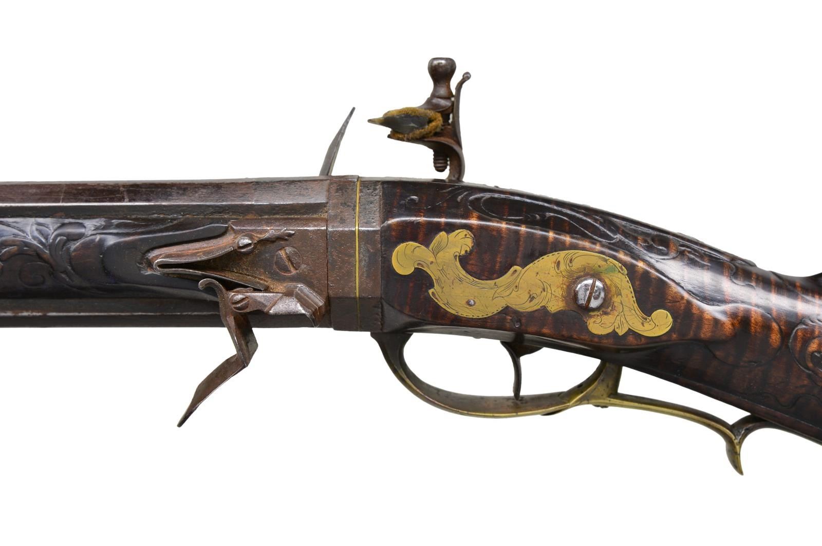 JP BECK SWIVEL BREECH FLINTLOCK RIFLE.