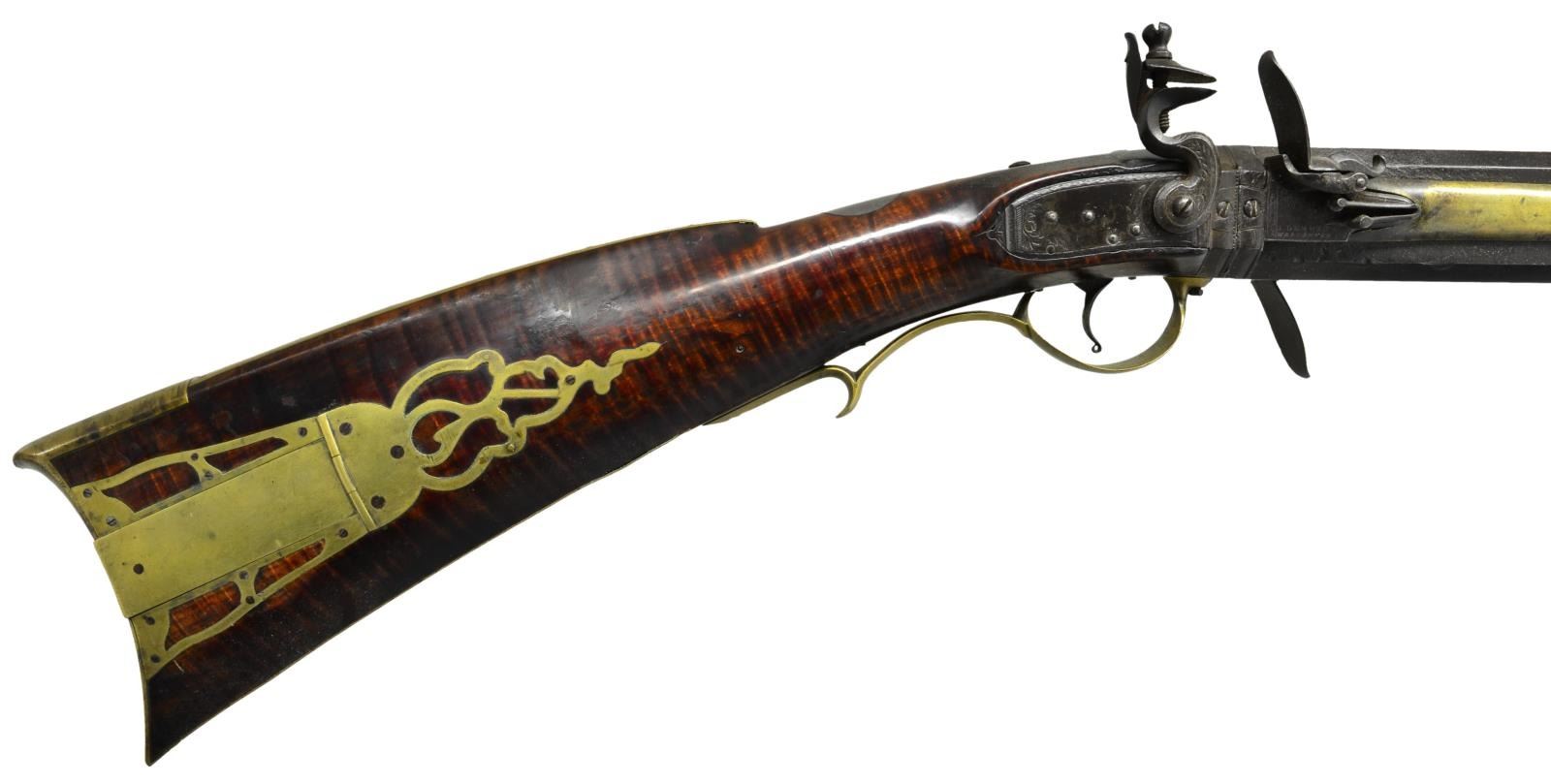 FLINTLOCK SWIVEL BREECH RIFLE BY THOMAS HESS.