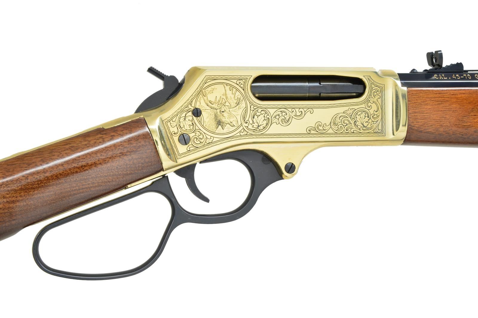 HENRY BRASS WILDLIFE EDITION LEVER ACTION RIFLE. - Poulin Auctions