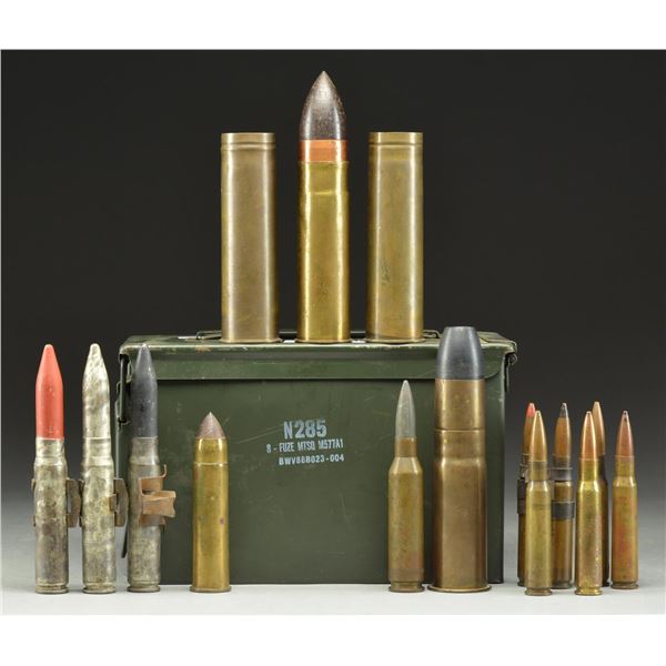 13+ LARGE PROJECTILES & SHELLS.