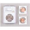 Image 1 : Lot of 3 Coins Graded US Half Dollar NGC MS 62
