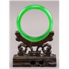 Image 1 : Chinese Green Jade Carved Bangle