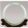 Image 2 : Chinese Icy Green Jadeite Carved Bangle