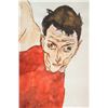 Image 2 : Austrian Watercolor on Paper Signed Egon Schiele