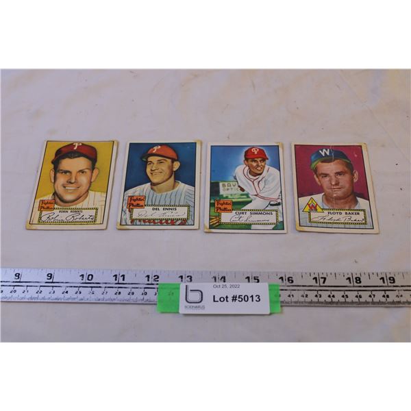 (3) Baseball Cards - 1952