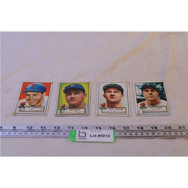 (4) Baseball Cards - 1952