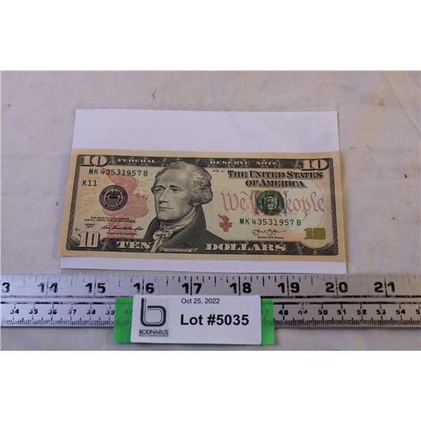 10 US Dollar Bill
