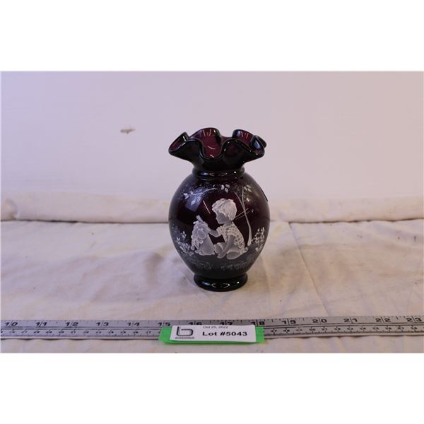 Fenton Hand Painted Vase