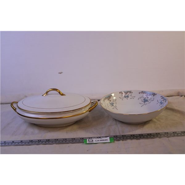 Noritake Serving Dish w/ Lid + Serving bowl
