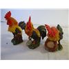 Image 3 : (3) Ceramic Roosters