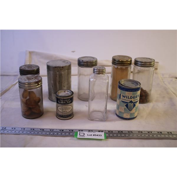 Old Container Price Set of 9 Vintage Containers (1940-50?)