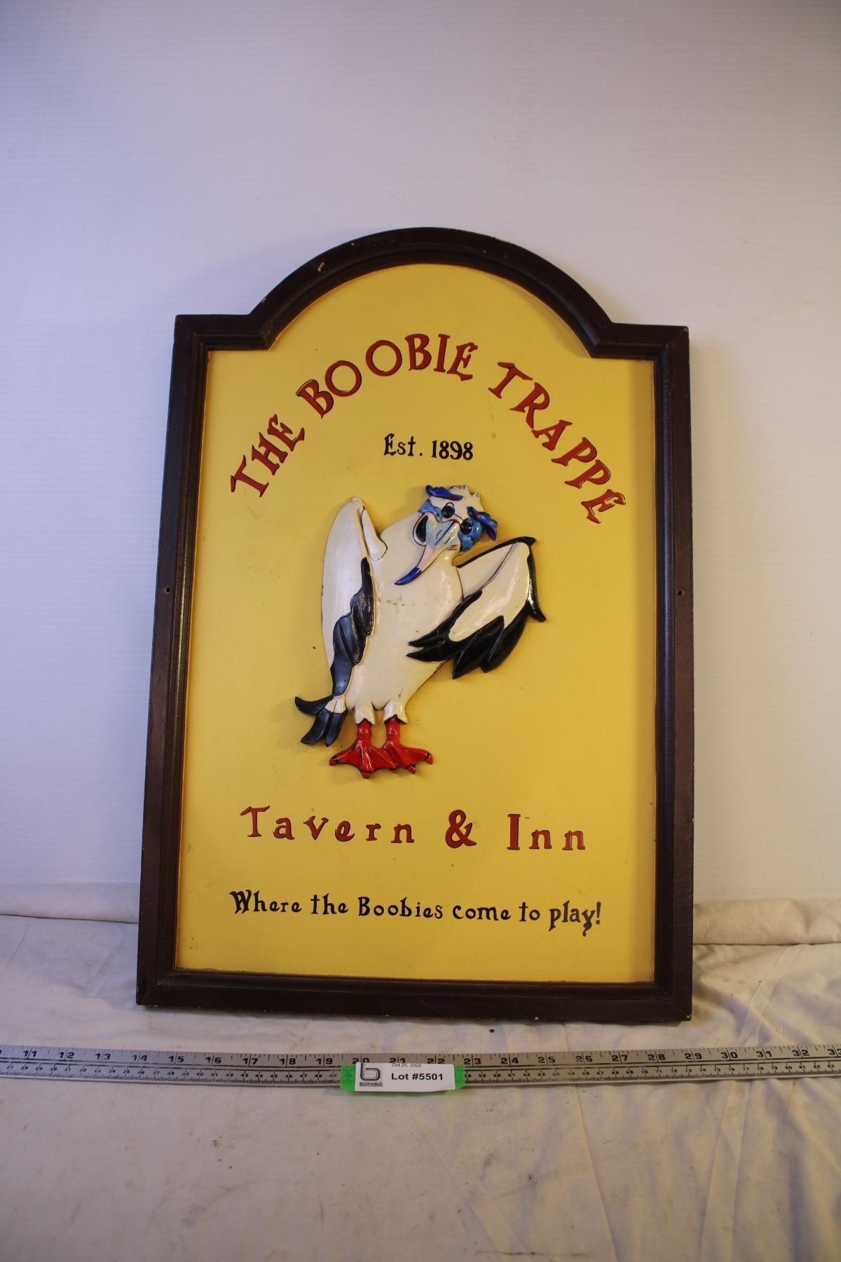 The Boobie Trappe Tavern & Inn Sign - Bodnarus Auctioneering