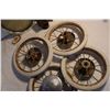 Image 4 : (4) Vintage Baby Buggy Wheels - Miniature Bird House - (2) Clocks