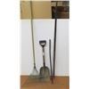 Image 1 : Rake - Shovel - (2) Pry Bars