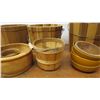 Image 2 : (3 Matching Wooden Pails - Misc Wooden Bowls