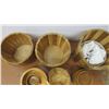Image 3 : (3 Matching Wooden Pails - Misc Wooden Bowls