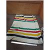 Image 1 : Hudson Bay wool blanket - (little damage) 4 stripe - 66x75