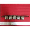 Image 2 : (5) brass bells on leather strap