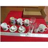 Image 1 : RCMP memorabilia lot - pin, mugs + glass cups, cups + saucers