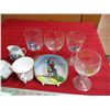 Image 3 : RCMP memorabilia lot - Tray, Cream + Sugar dishes, wine cups