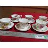 Image 2 : (6) Cup & Saucer sets - Queen anne, Vale, Old Royal, etc