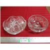 Image 1 : (2) Crystal bowls - ( one is 3 footed)