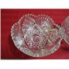 Image 2 : (2) Crystal bowls - ( one is 3 footed)