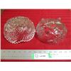 Image 4 : (2) Crystal bowls - ( one is 3 footed)