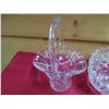 Image 2 : 2X THE BID PRICE - Crystal baskets