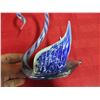 Image 4 : Murano art glass swan - 9" tall
