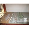 Image 1 : Glass lot - clear glass cups, creamers, mugs, candle holders, cups